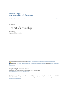 The Art of Censorship - Augustana Digital Commons