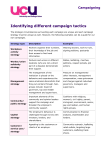 Identifying different campaign tactics