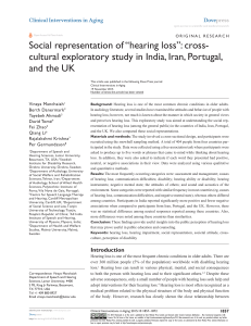 social representation of “hearing loss”: cross