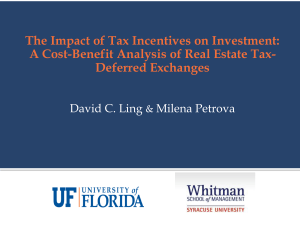 The Impact of Tax Incentives on Investment