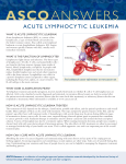 Acute Lymphocytic Leukemia (ALL) Facts - ASCO