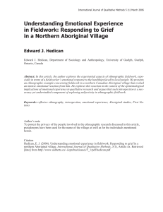 Understanding Emotional Experience in Fieldwork