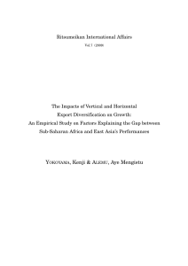 The Impacts of Vertical and Horizontal Export Diversification on Growth