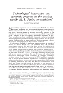 Technological innovation and economic progress in the ancient