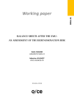 Balance Sheets after the EMU - OFCE