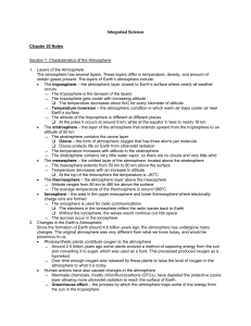 Integrated Science Chapter 20 Notes Section 1: Characteristics of