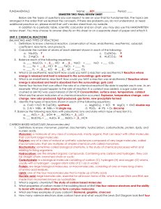 semester two final review key units 5 and 6 only