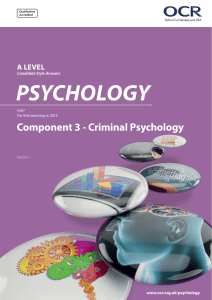 Criminal psychology - Candidate style answers