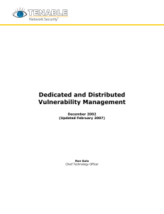 Dedicated and Distributed Vulnerability Management