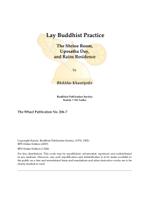 Lay Buddhist Practice - Buddhist Publication Society
