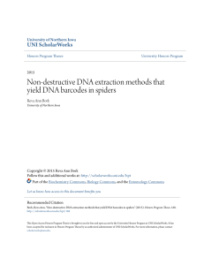 Non-destructive DNA extraction methods that yield DNA barcodes in
