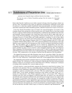 k11 Subdivisions of Precambrian time < Great Lakes - e