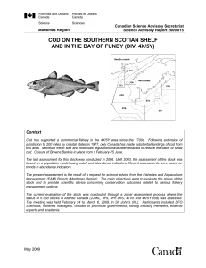 cod on the southern scotian shelf and in the bay of fundy (div. 4x/5y)