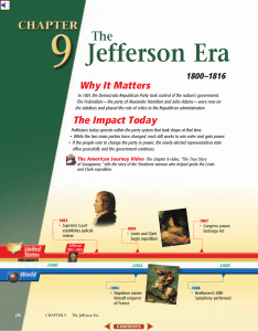 Chapter 9: The Jefferson Era, 1800-1816