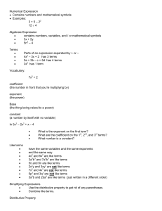 Algebraic Expression - David Michael Burrow