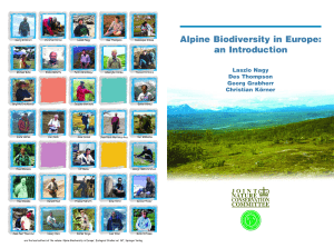 Alpine Biodiversity in Europe: an Introduction