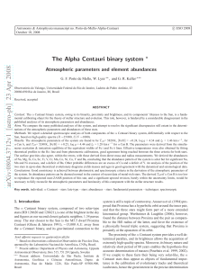 The Alpha Centauri binary system