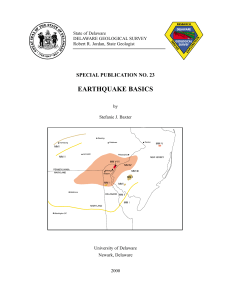 earthquake basics - The Delaware Geological Survey