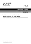 Mark scheme - Unit G588 - A2 Islam - June