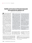 Stability and viscosity of a flavored omeprazole oral suspension for