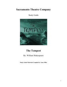 The Tempest Study Guide - Sacramento Theatre Company