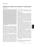 Reproductive systems and evolution in vascular plants