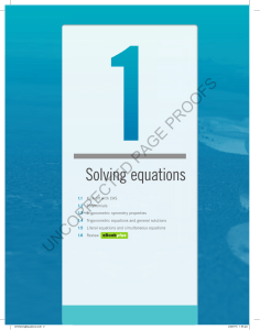 Solving equations