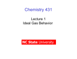 The ideal gas law - NC State University
