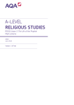 A-level Religious Studies Mark scheme RSS11 - Islam 2: The