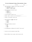 Biochemical Testing of Macromolecules