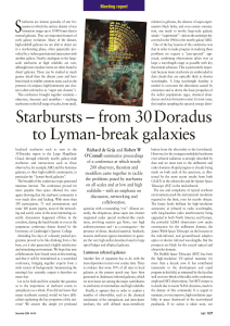 Starbursts – from 30 Doradus to Lyman