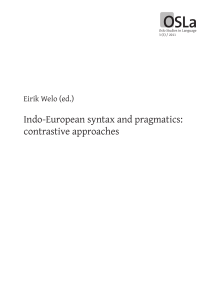 Indo-European syntax and pragmatics: contrastive approaches