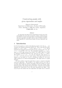 Constructing graphs with given eigenvalues and angles