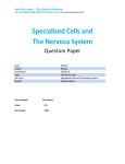 Specialised Cells and The Nervous System