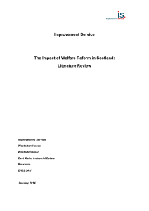 Improvement Service The Impact of Welfare Reform in Scotland