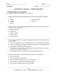 REVIEW UNIT 10: ECOLOGY — SAMPLE QUESTIONS A. Sample