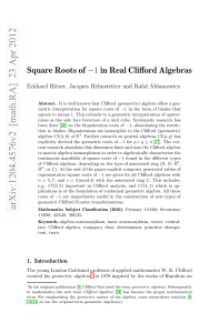Square Roots of-1 in Real Clifford Algebras