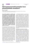 Did trypanosomatid parasites have photosynthetic