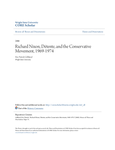 Richard Nixon, DÃ©tente, and the Conservative Movement, 1969