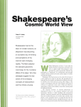 Shakespeare`s Cosmic World View - Shakespeare Digges Association