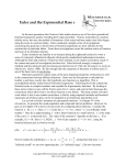 Euler and the Exponential Base e