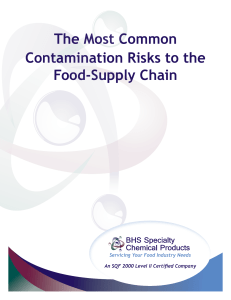 The Most Common Contamination Risks to the