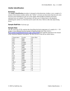 Outlier Identification