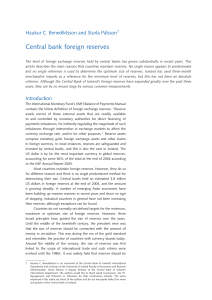 Central bank foreign reserves