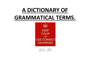 Grammatical Guide