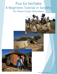 Peace Corps Puo Ea Sechaba A Beginner?s Tutorial in Sesotho for