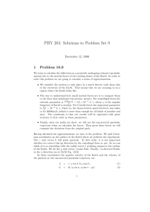 PHY 203: Solutions to Problem Set 9