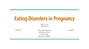 Eating Disorders in Pregnancy