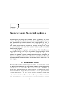 Numbers and Numeral Systems
