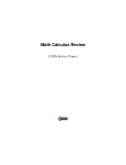 Math Calculus Review - Open Computing Facility
